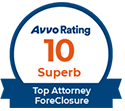 Avvo 10 out of 10 Superb Rating for Top Foreclosure attorney