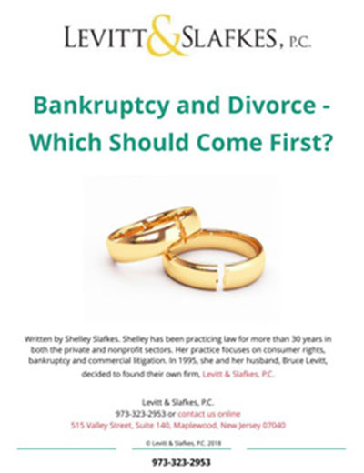 Bankruptcy and divorce - which should come first