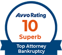 Avvo 10 out of 10 Superb Rating for Top bankruptcy attorney